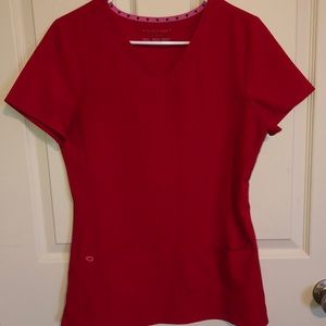 Red Scrub top